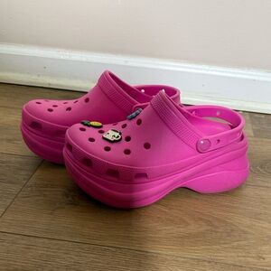 Crocs Classic Bae Clogs Vibrant Pink 8 Women